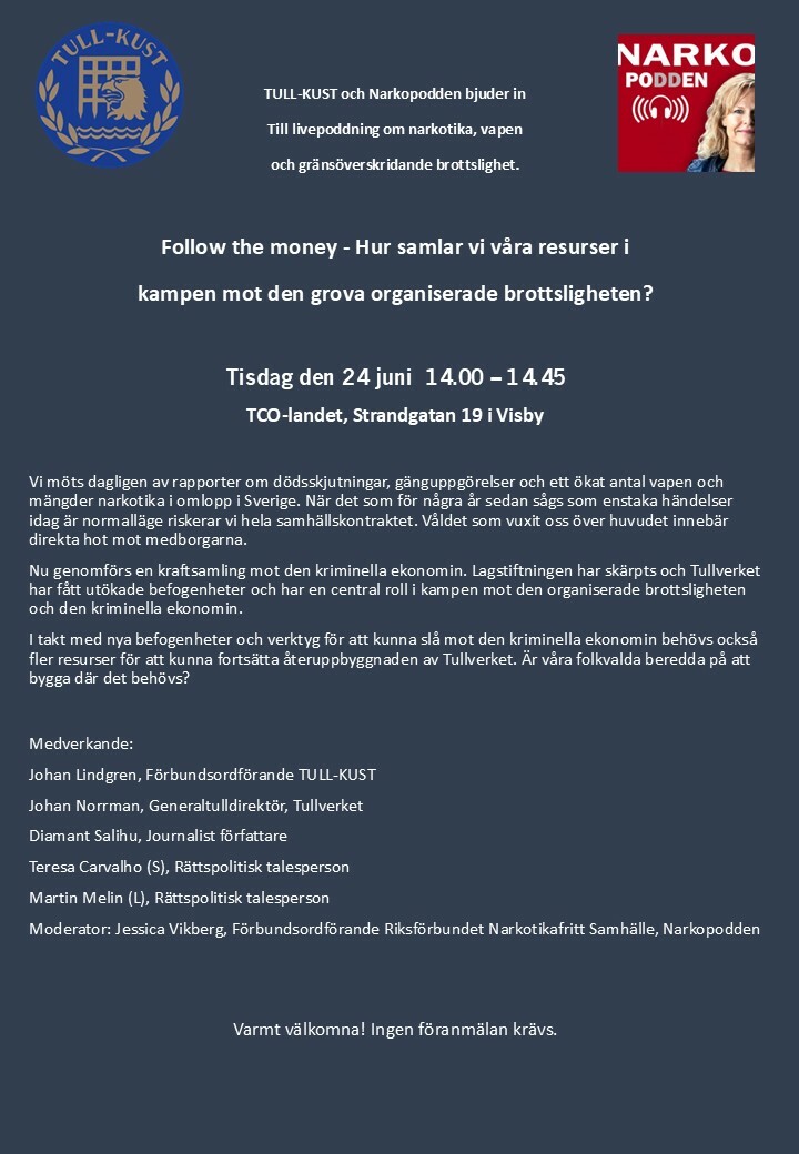 Almedalen inbjudan narkopodden 2025 v 5